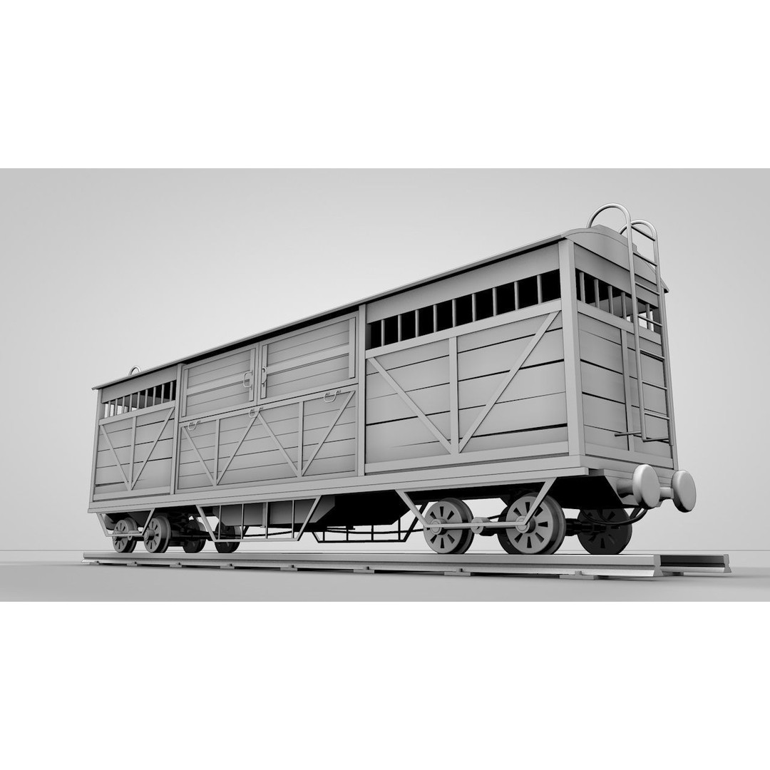 Wild West Farming Wagon 3D Model – High Poly Game Asset, FBX - View 13