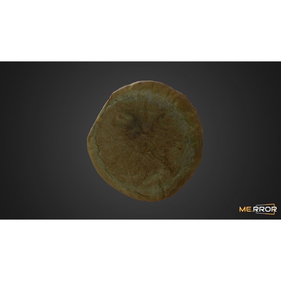 Almond Bread 3D Model – Low Poly Scanned Bakery Asset, FBX, OBJ - View 7