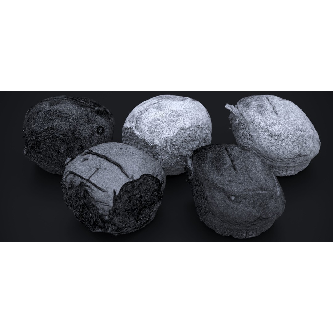 Broach Bread Rolls 3D Model – Low Poly Food Asset, FBX & OBJ - View 12