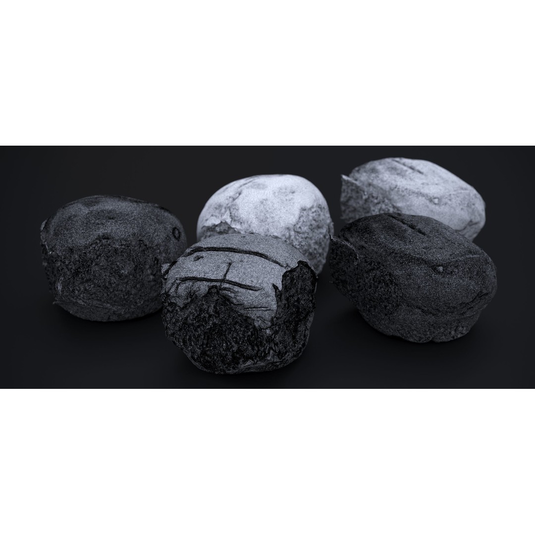 Broach Bread Rolls 3D Model – Low Poly Food Asset, FBX & OBJ - View 14