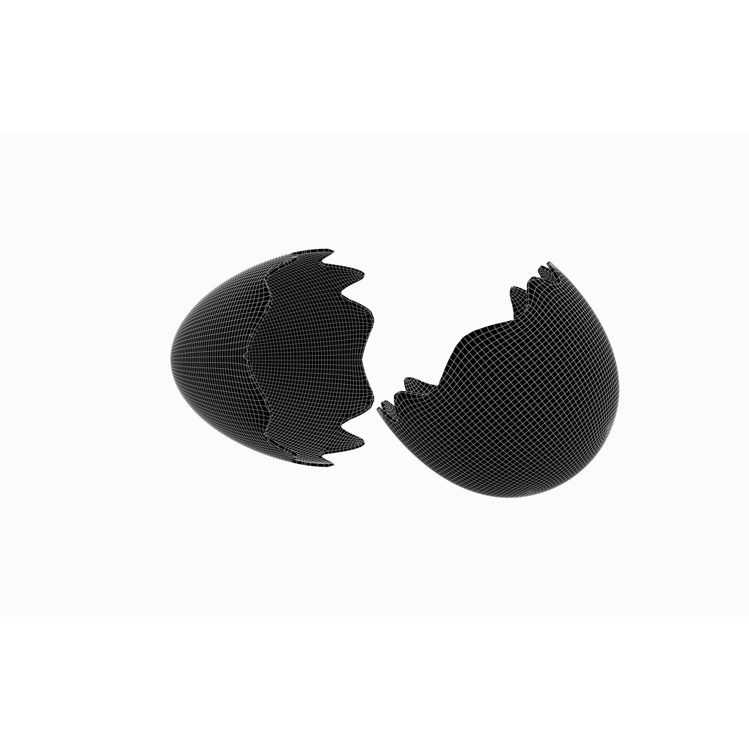 Egg Shell 3D Model – Low Poly Game Asset, PBR Textures, Multiple Formats - View 7