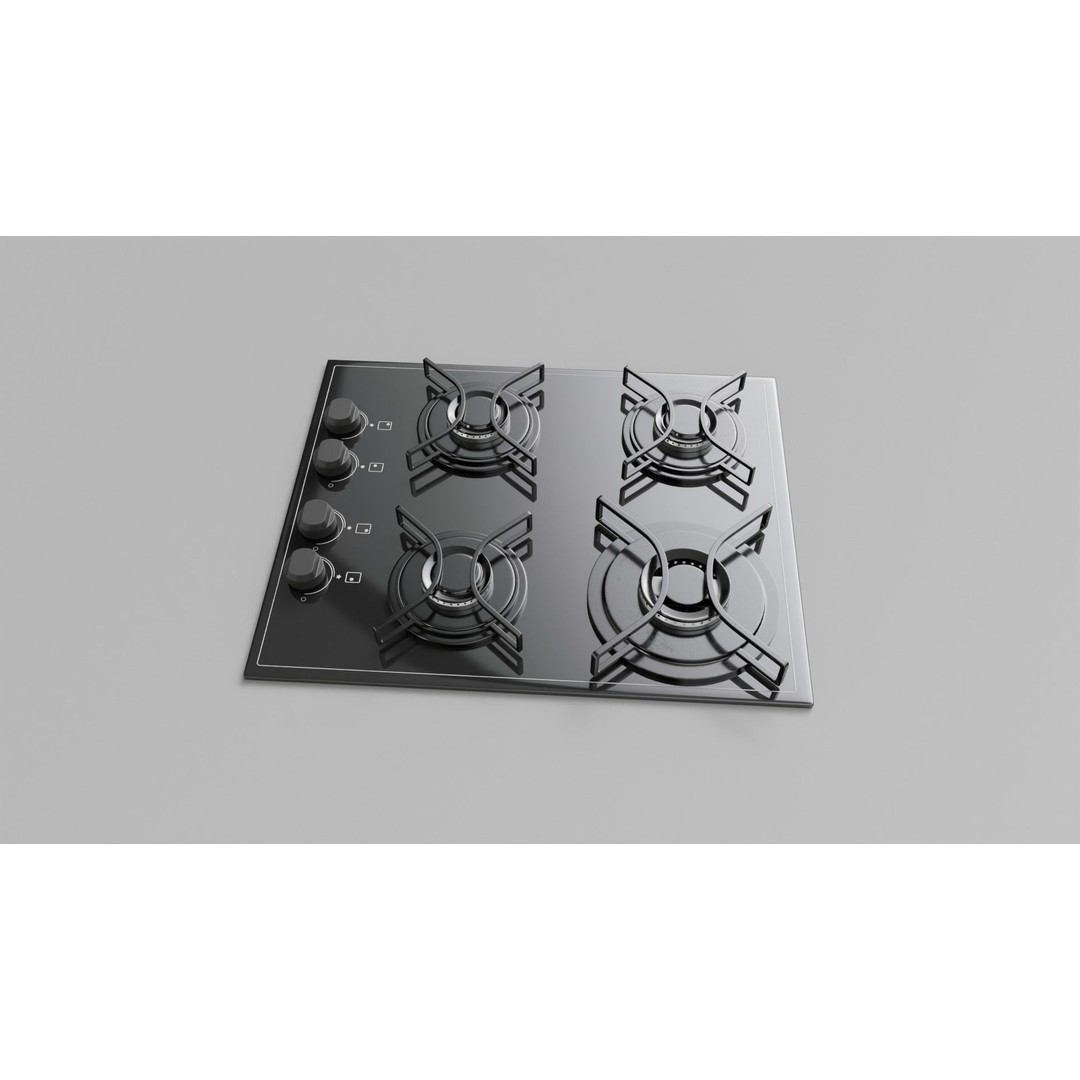 Gas Cooktop 3D Model – High Detail PBR Asset for Archviz, FBX - View 10