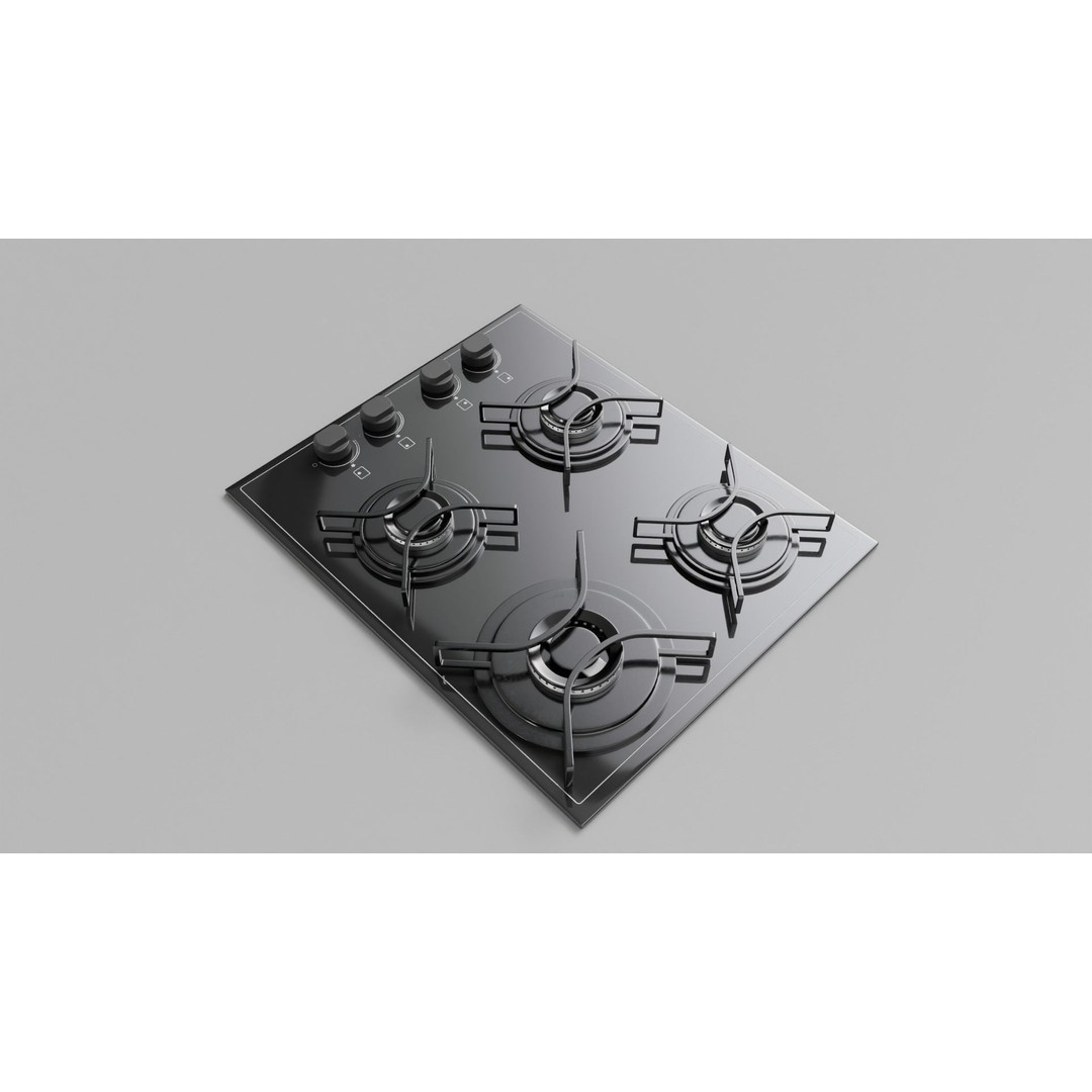 Gas Cooktop 3D Model – High Detail PBR Asset for Archviz, FBX - View 12