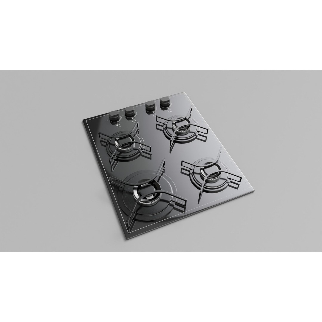 Gas Cooktop 3D Model – High Detail PBR Asset for Archviz, FBX - View 13