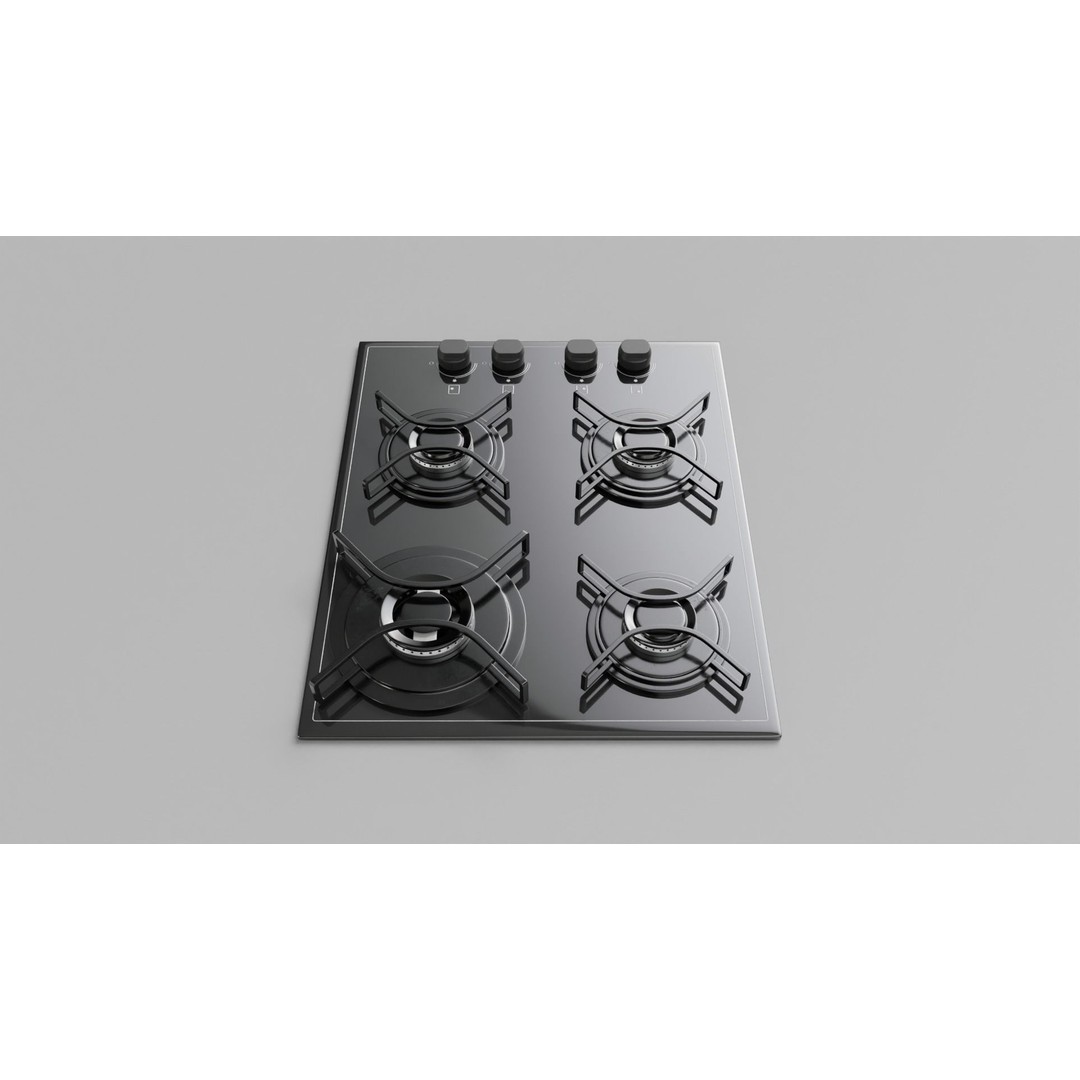 Gas Cooktop 3D Model – High Detail PBR Asset for Archviz, FBX - View 14