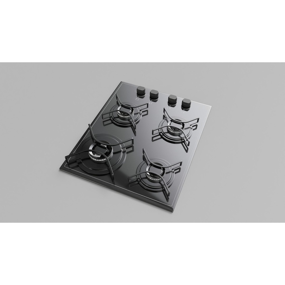Gas Cooktop 3D Model – High Detail PBR Asset for Archviz, FBX - View 15