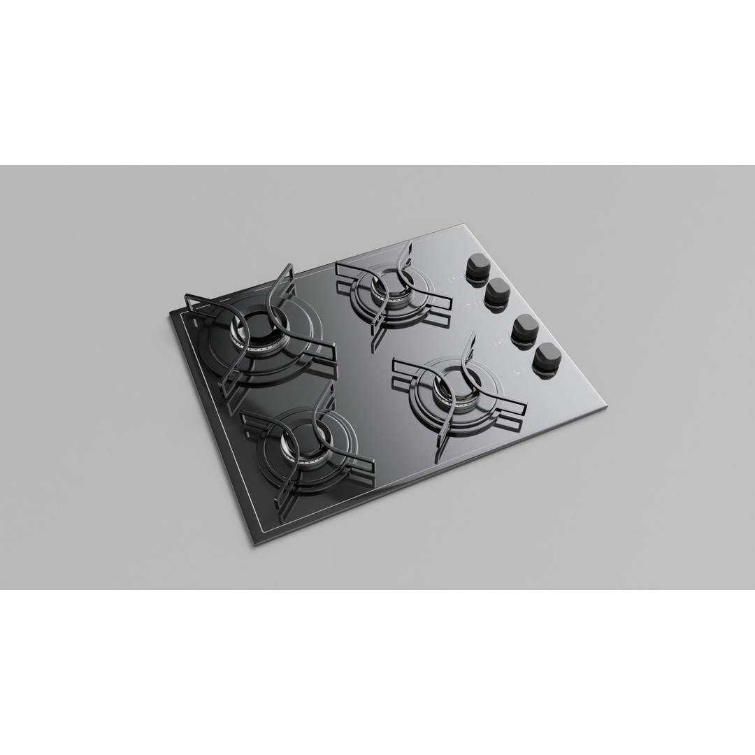 Gas Cooktop 3D Model – High Detail PBR Asset for Archviz, FBX - View 17