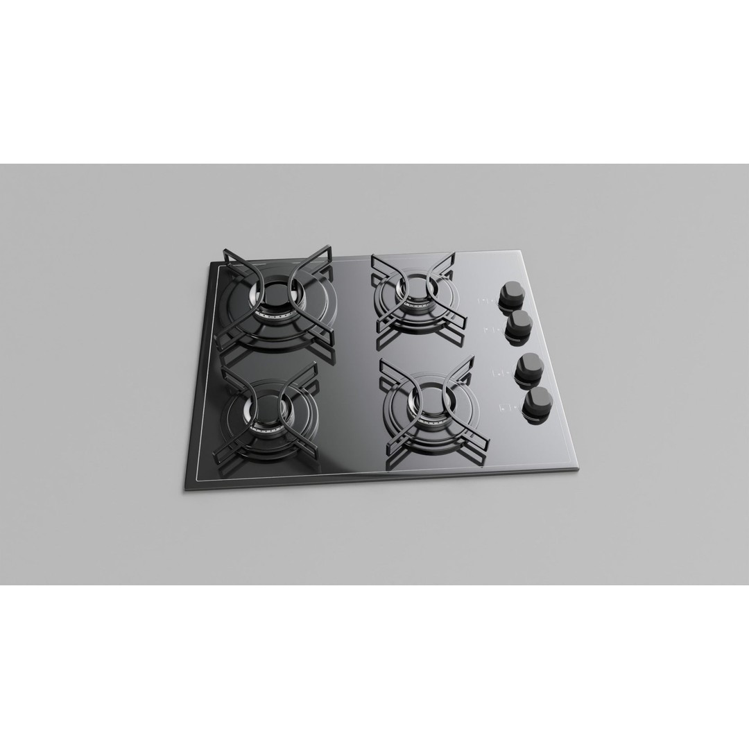 Gas Cooktop 3D Model – High Detail PBR Asset for Archviz, FBX - View 18