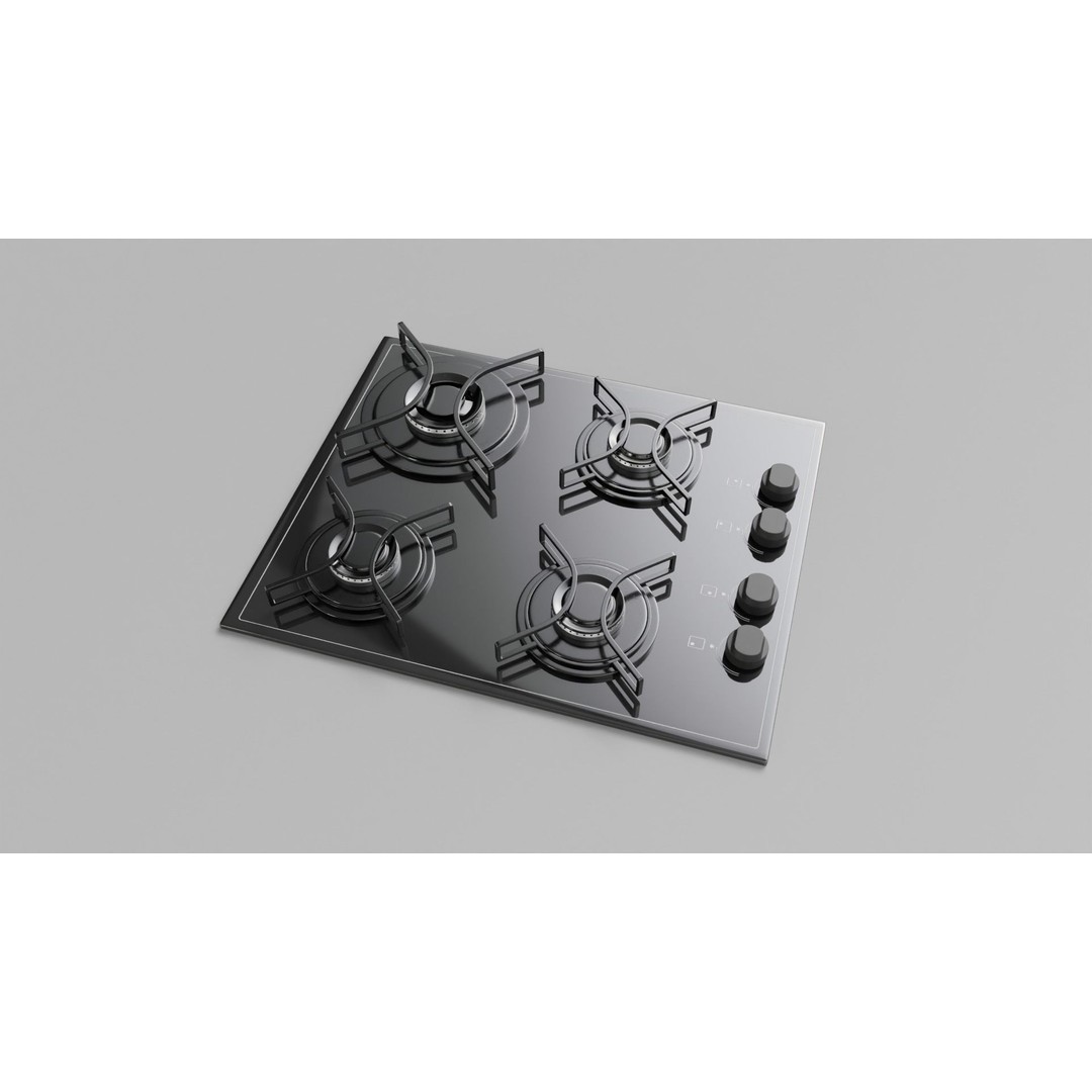 Gas Cooktop 3D Model – High Detail PBR Asset for Archviz, FBX - View 19