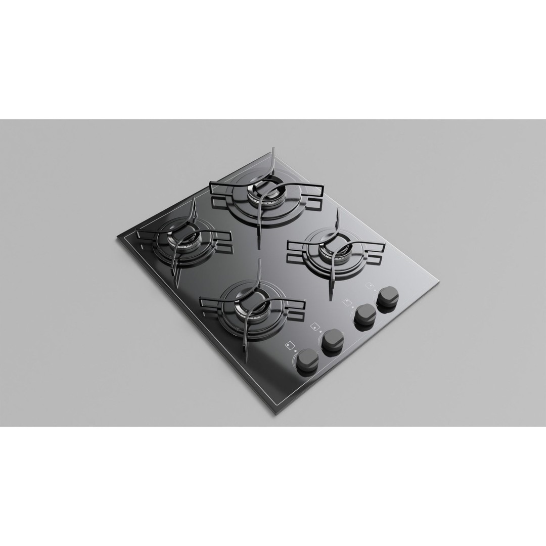 Gas Cooktop 3D Model – High Detail PBR Asset for Archviz, FBX - View 21
