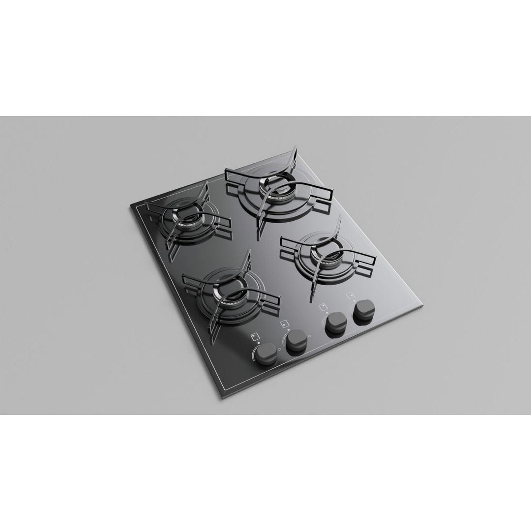 Gas Cooktop 3D Model – High Detail PBR Asset for Archviz, FBX - View 22