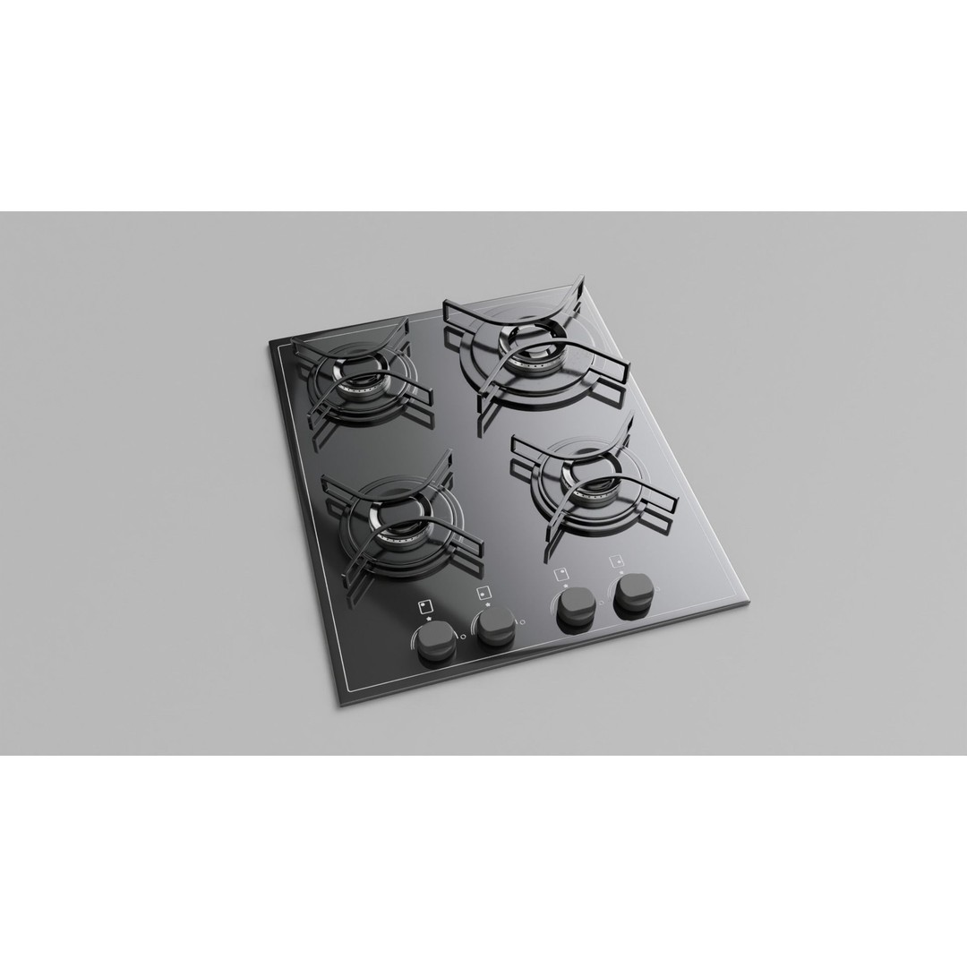 Gas Cooktop 3D Model – High Detail PBR Asset for Archviz, FBX - View 23