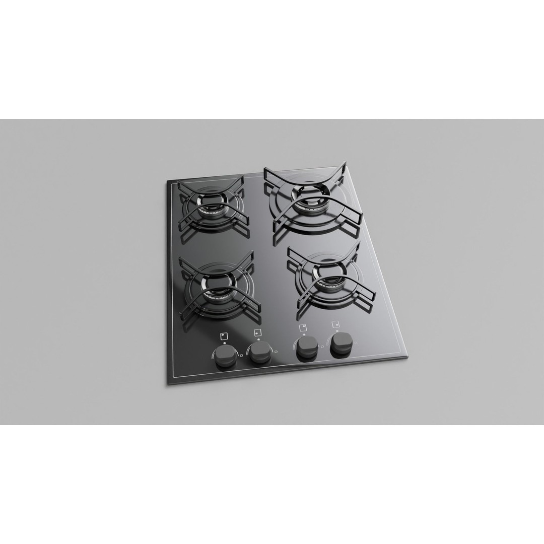 Gas Cooktop 3D Model – High Detail PBR Asset for Archviz, FBX - View 24