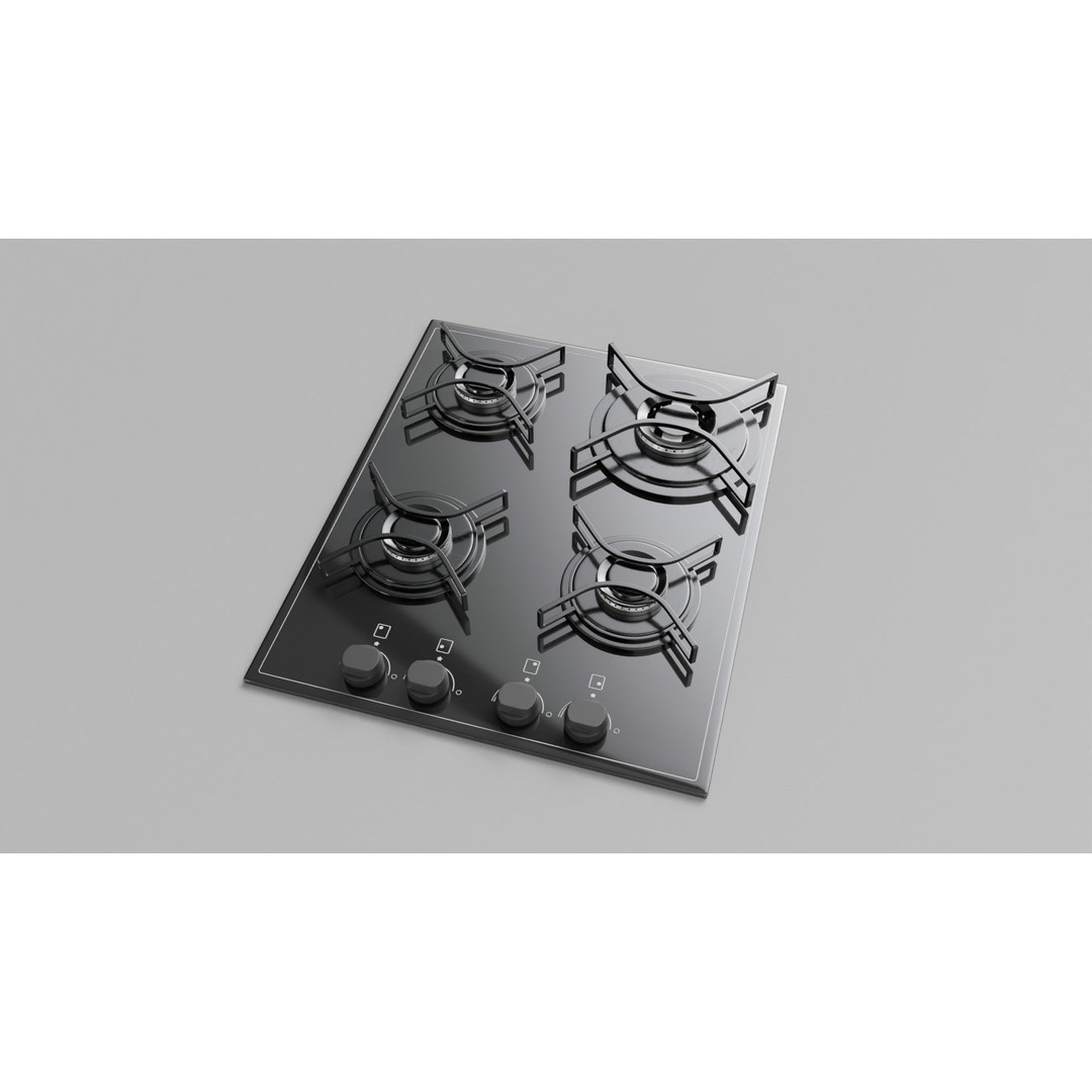 Gas Cooktop 3D Model – High Detail PBR Asset for Archviz, FBX - View 5