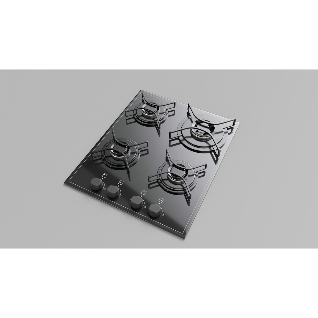 Gas Cooktop 3D Model – High Detail PBR Asset for Archviz, FBX - View 6