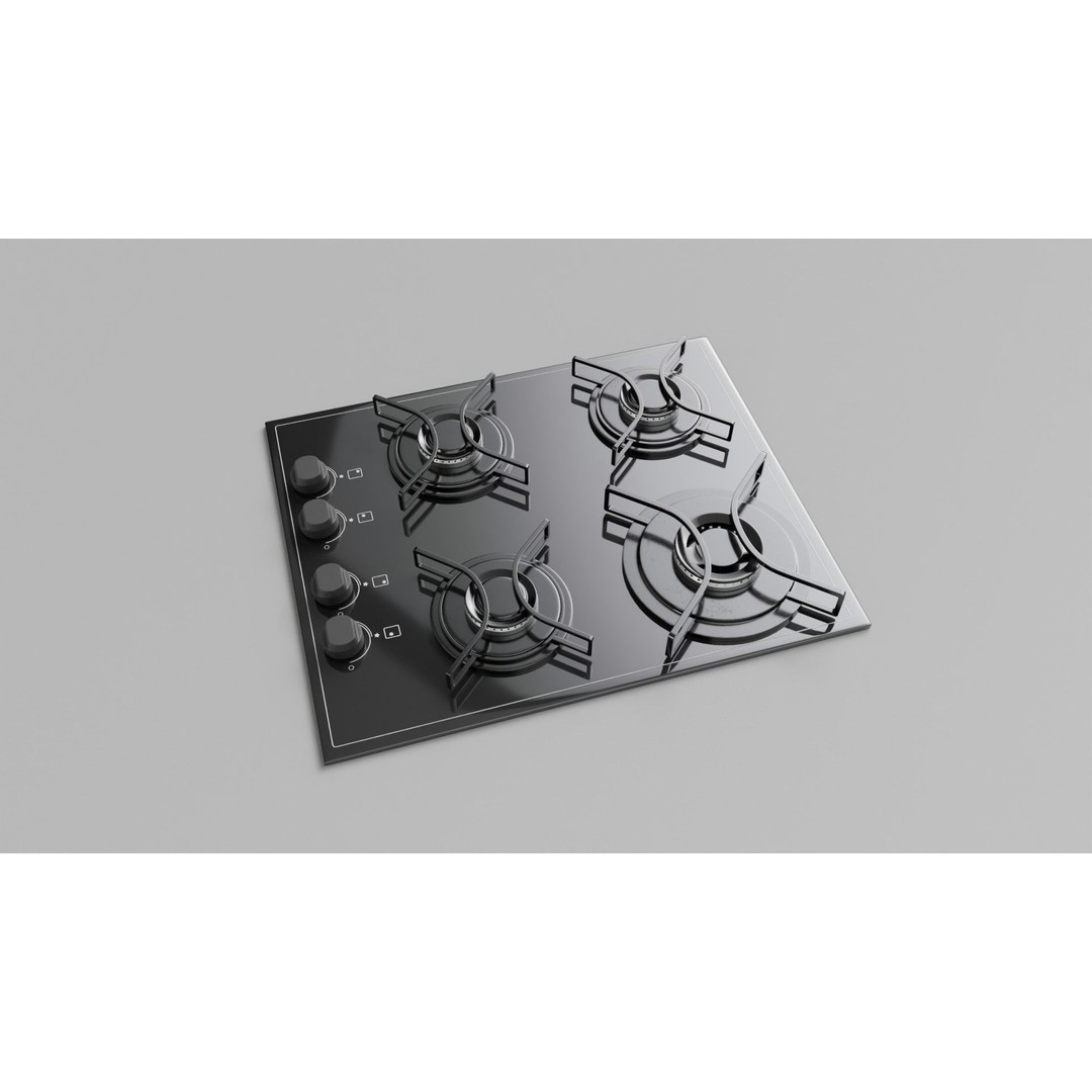 Gas Cooktop 3D Model – High Detail PBR Asset for Archviz, FBX - View 9