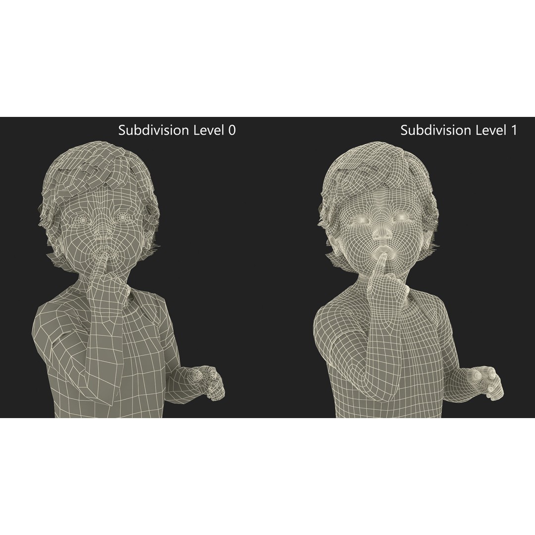 Toddler in Bodysuit Sitting Pose 3D Model – High Quality Child Character, PBR - View 15