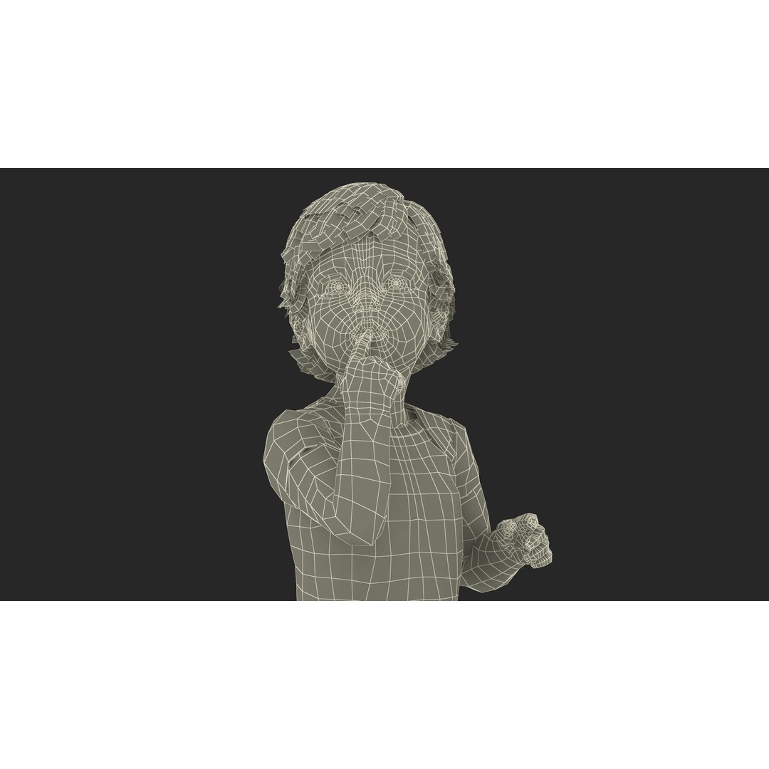 Toddler in Bodysuit Sitting Pose 3D Model – High Quality Child Character, PBR - View 26