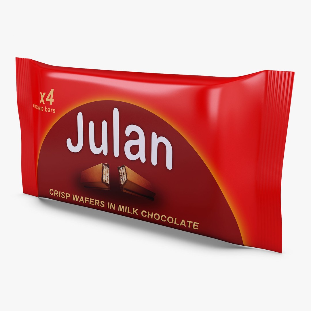 Chocolate Packaging 3D Model – Simple Design, PBR Textures, FBX & OBJ - View 3