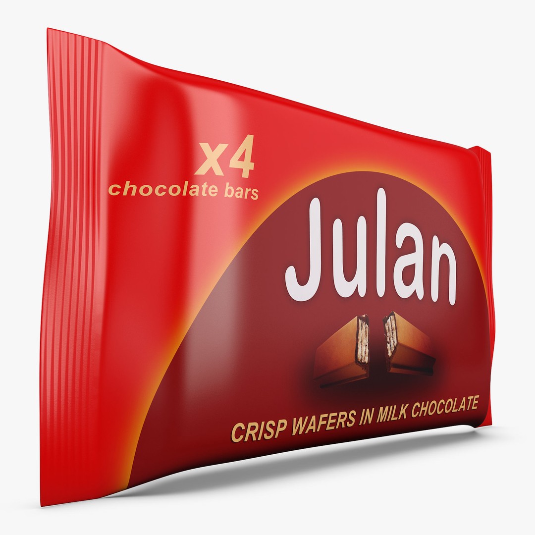 Chocolate Packaging 3D Model – Simple Design, PBR Textures, FBX & OBJ - View 4