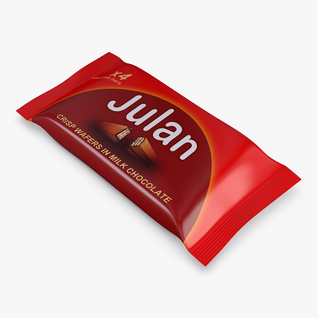 Chocolate Packaging 3D Model – Simple Design, PBR Textures, FBX & OBJ - View 6