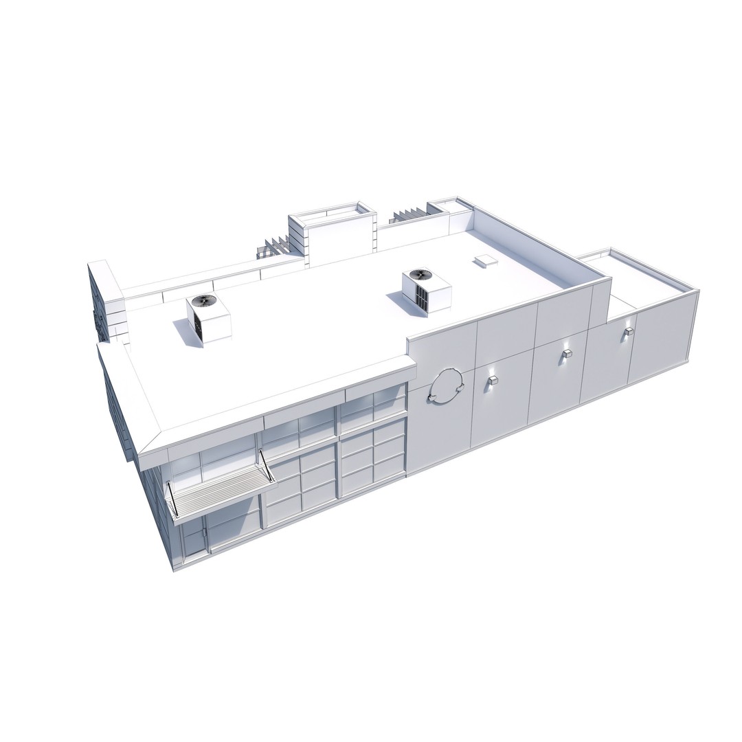 Wendy's 3D Model – High Detail Exterior Restaurant Asset, FBX - View 17