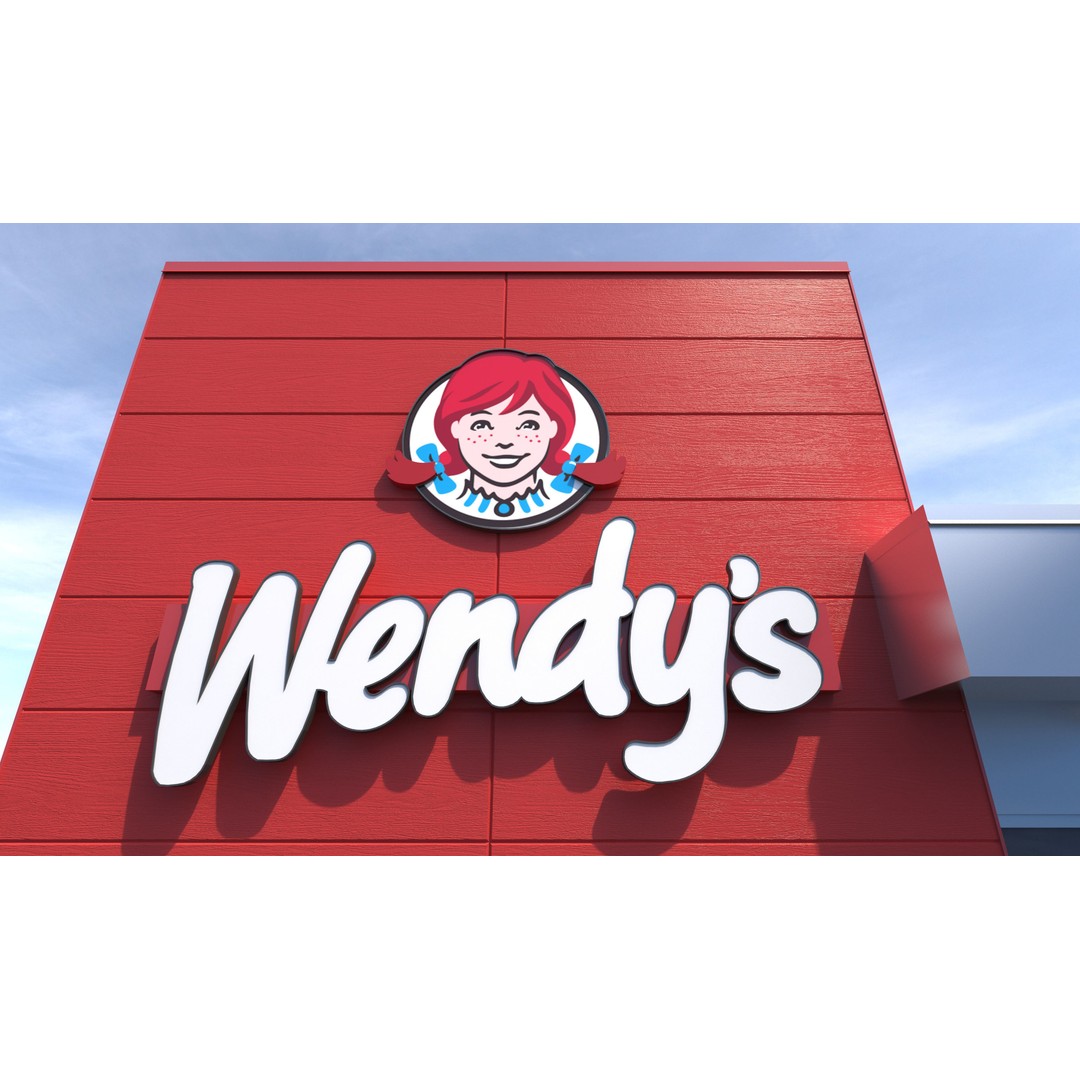 Wendy's 3D Model – High Detail Exterior Restaurant Asset, FBX - View 3