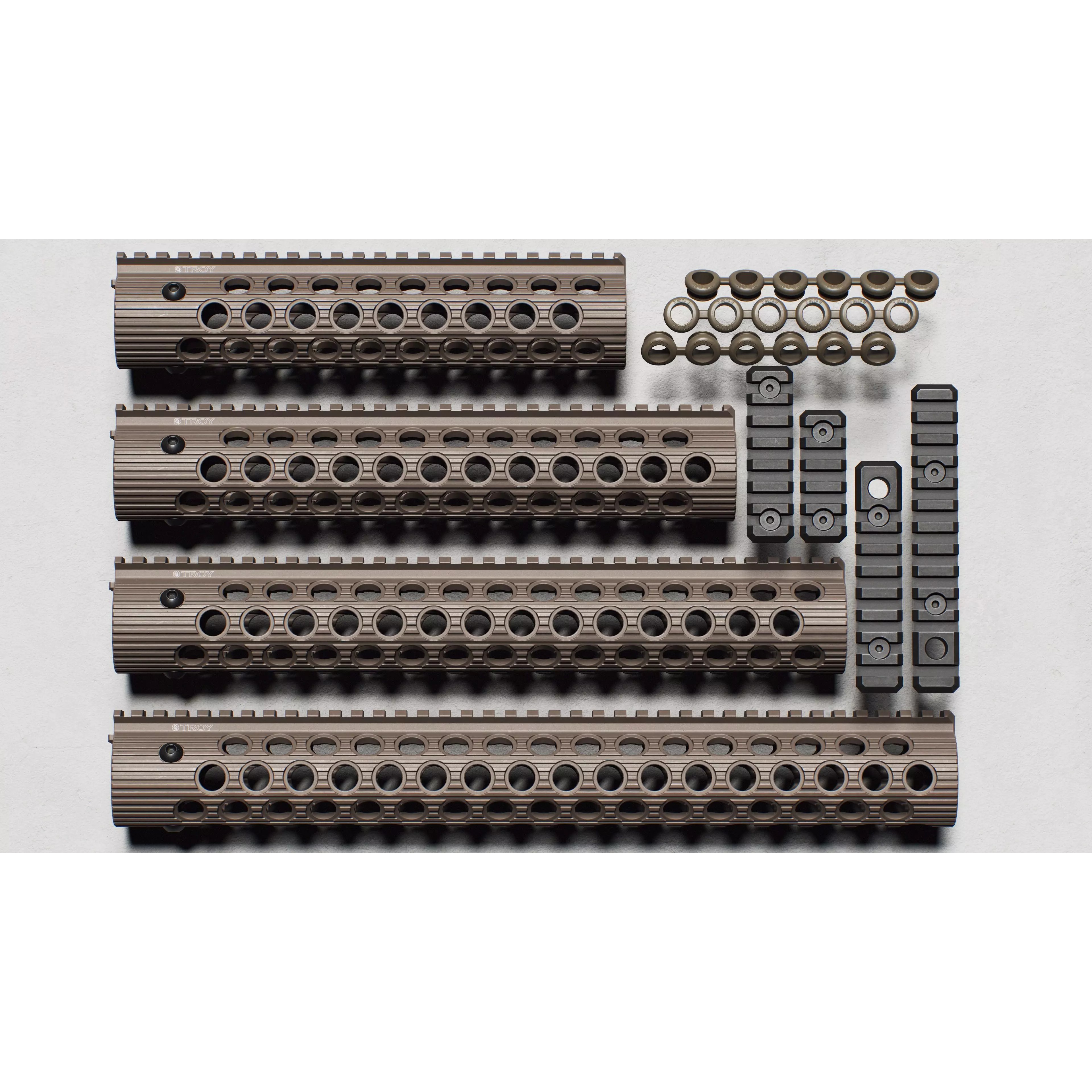 Alpha BattleRail Handguards - Low-Poly Game-Ready 3D Model - View 2