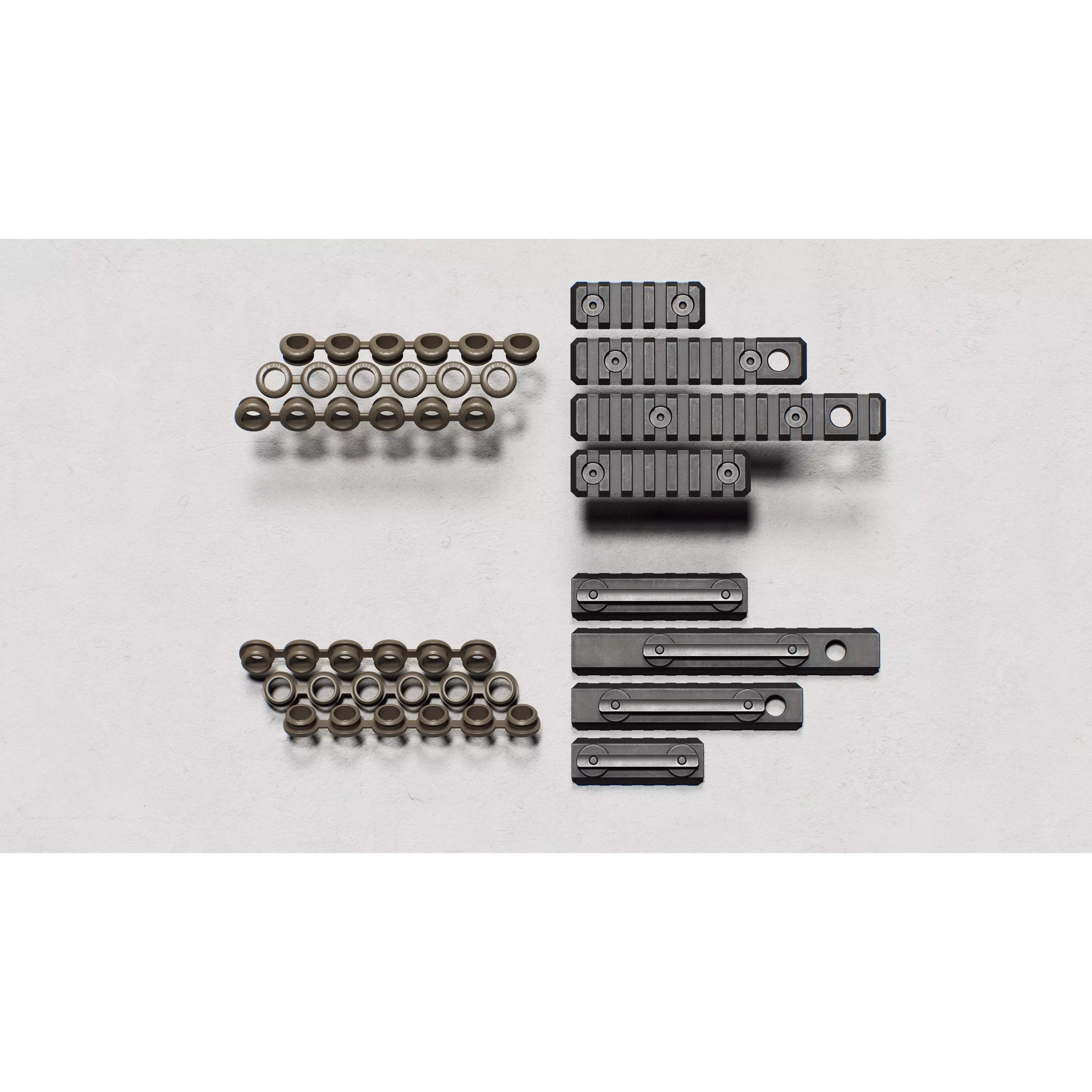 Alpha BattleRail Handguards - Low-Poly Game-Ready 3D Model - View 20