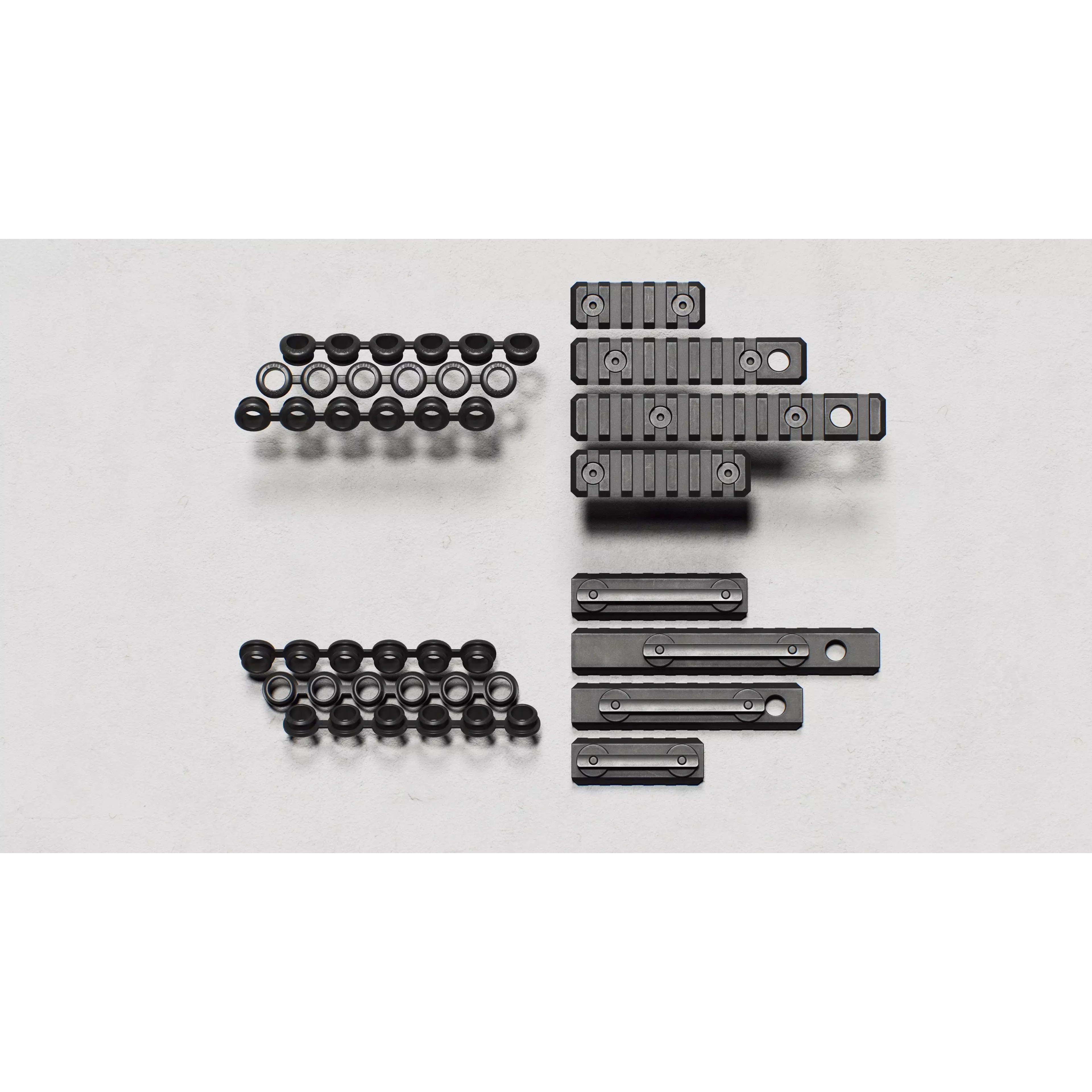 Alpha BattleRail Handguards - Low-Poly Game-Ready 3D Model - View 21