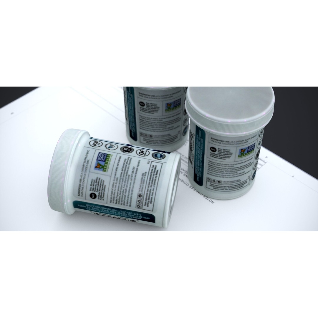 Supplement Container 3D Model – Standard Design, FBX & OBJ Formats - View 13