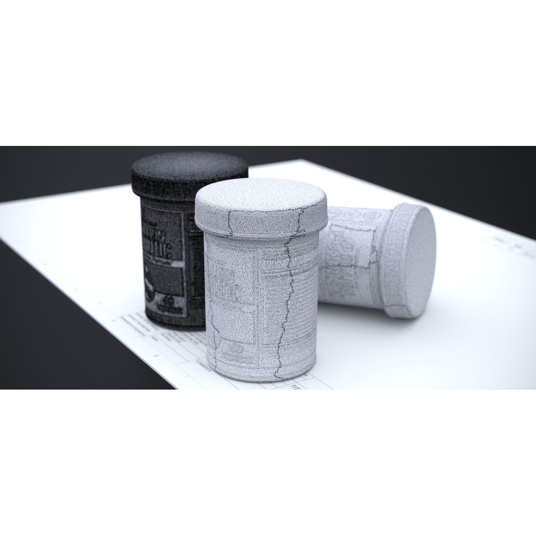 Supplement Container 3D Model – Standard Design, FBX & OBJ Formats - View 17