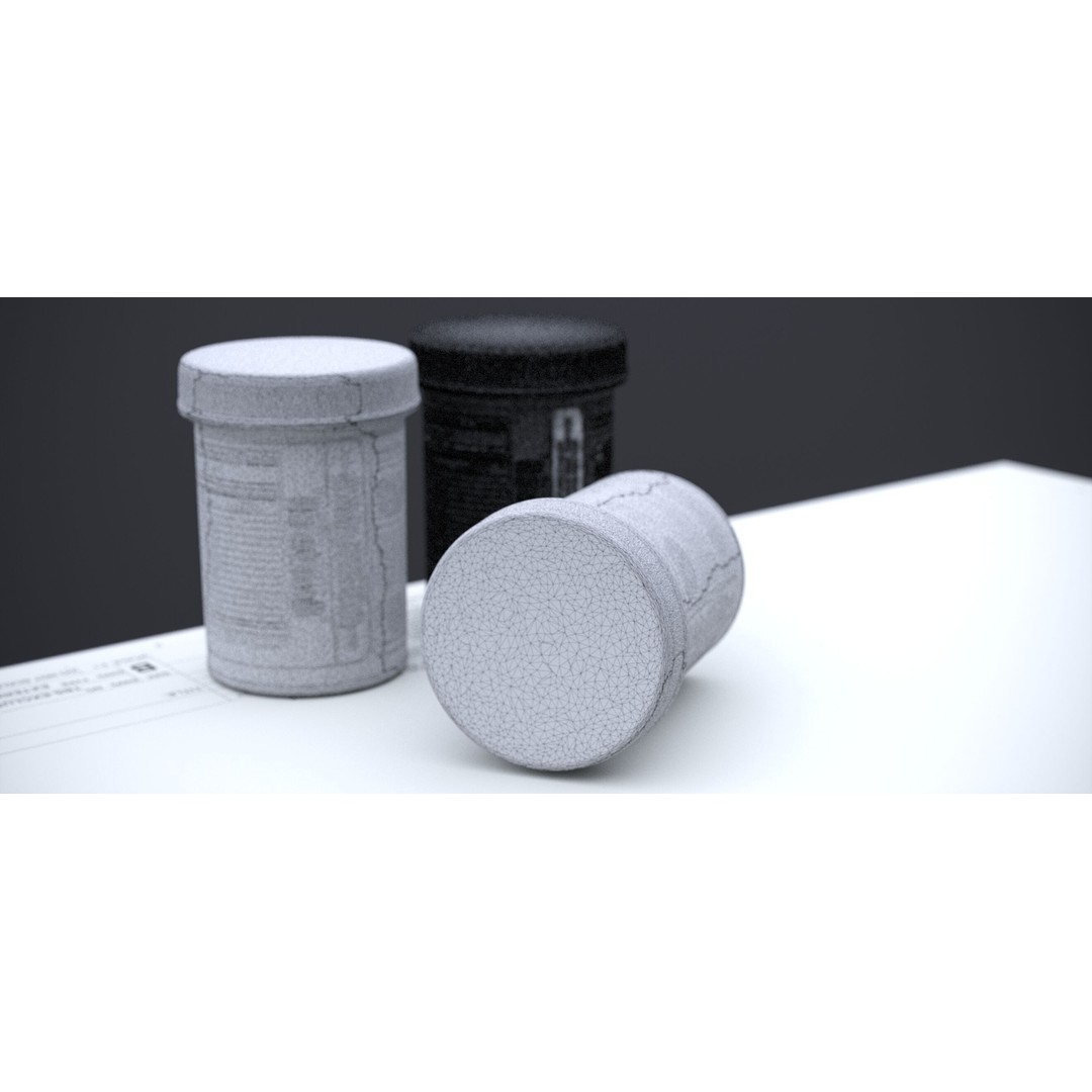 Supplement Container 3D Model – Standard Design, FBX & OBJ Formats - View 19