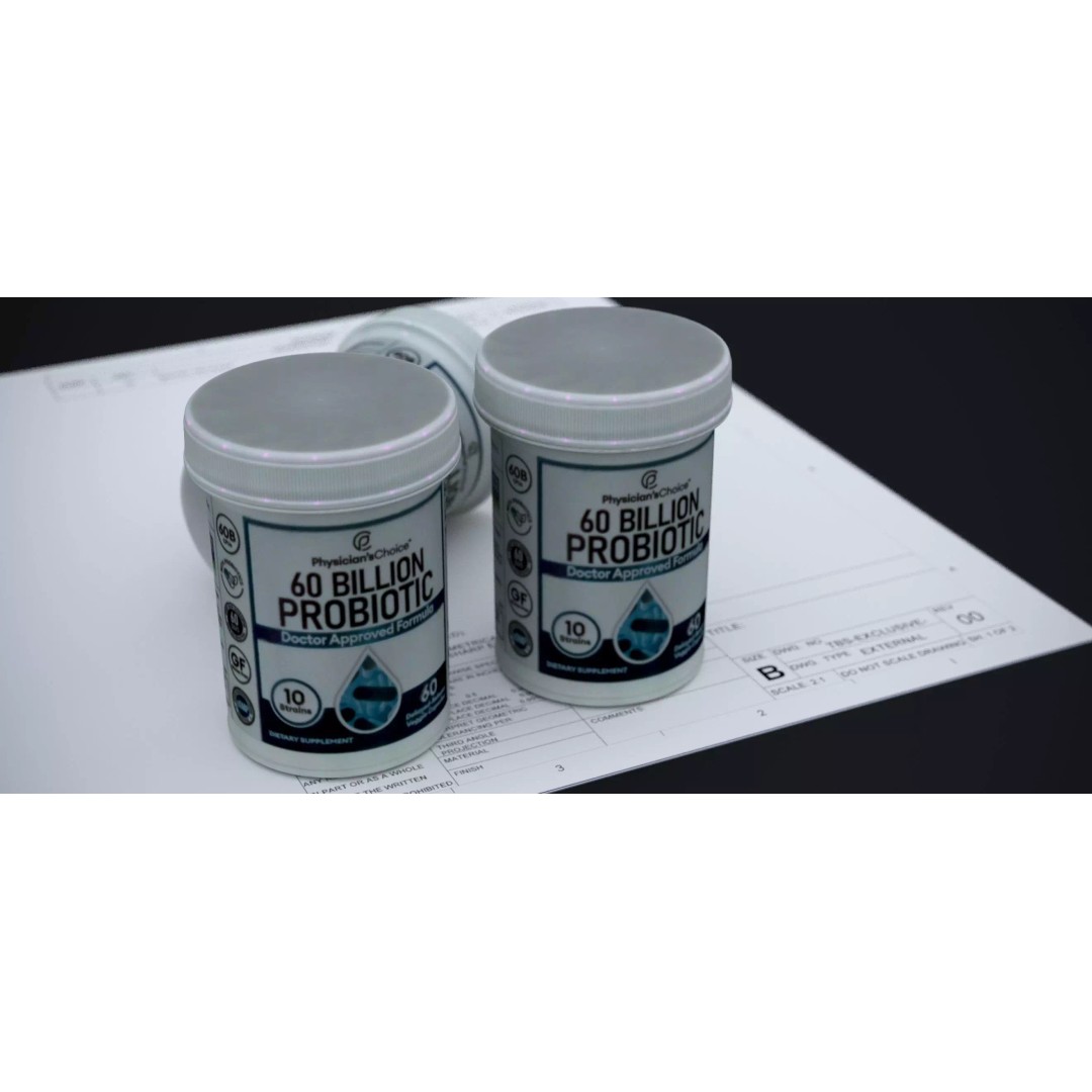 Supplement Container 3D Model – Standard Design, FBX & OBJ Formats - View 2