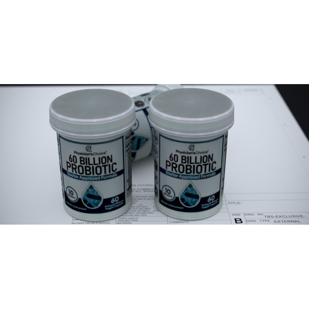 Supplement Container 3D Model – Standard Design, FBX & OBJ Formats - View 3