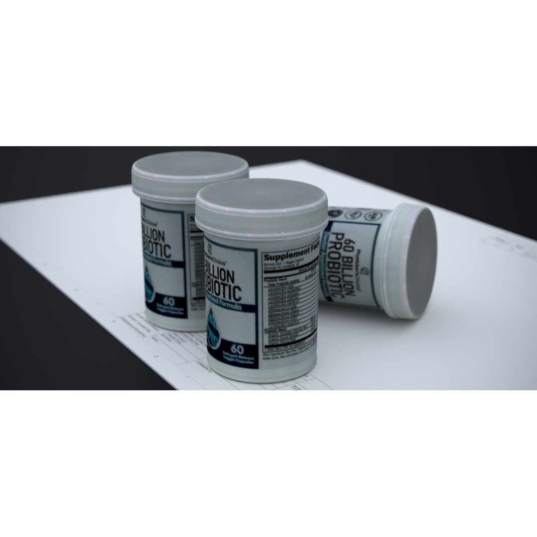 Supplement Container 3D Model – Standard Design, FBX & OBJ Formats - View 5