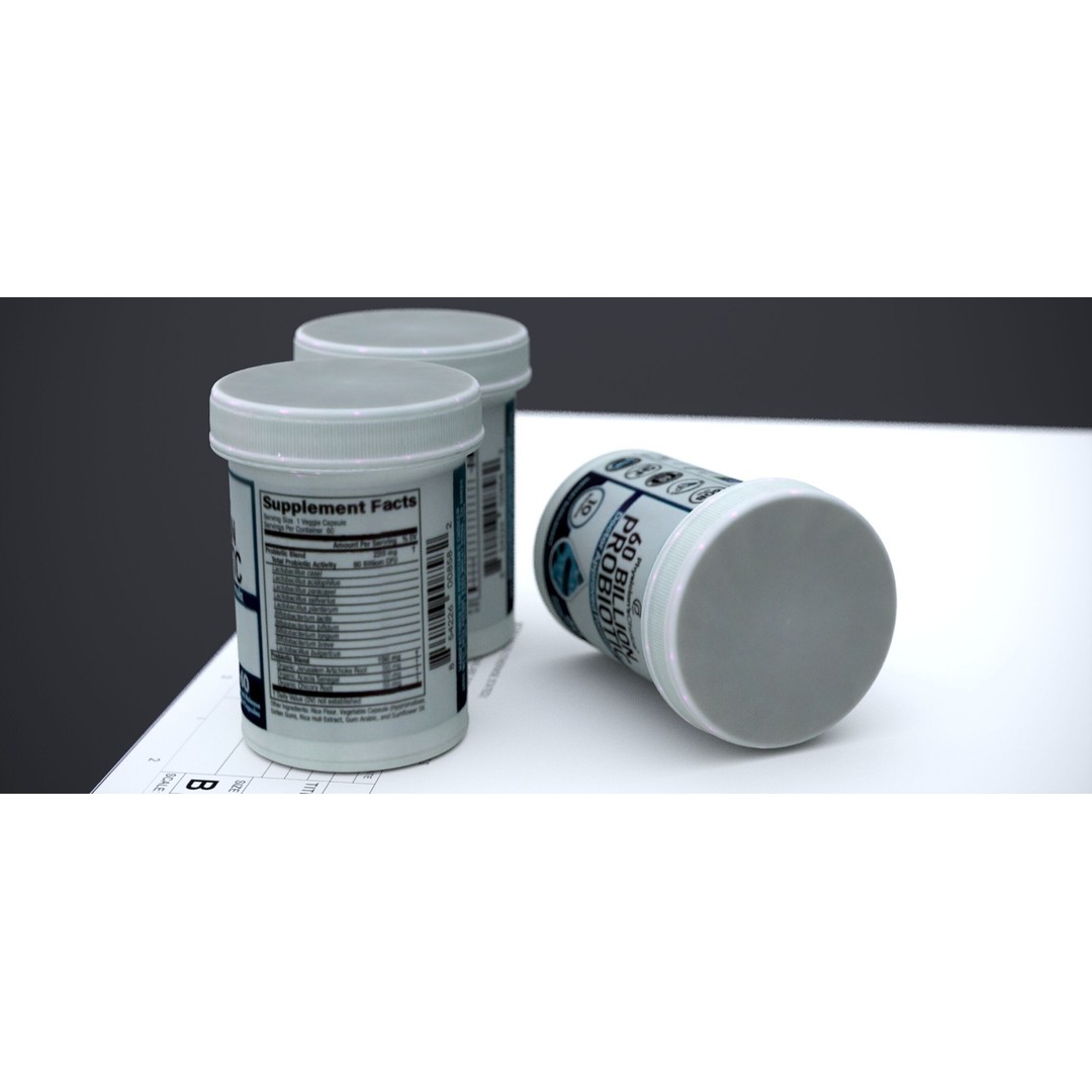 Supplement Container 3D Model – Standard Design, FBX & OBJ Formats - View 6