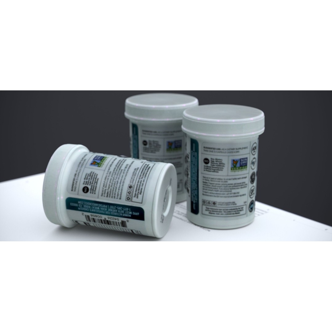 Supplement Container 3D Model – Standard Design, FBX & OBJ Formats - View 9