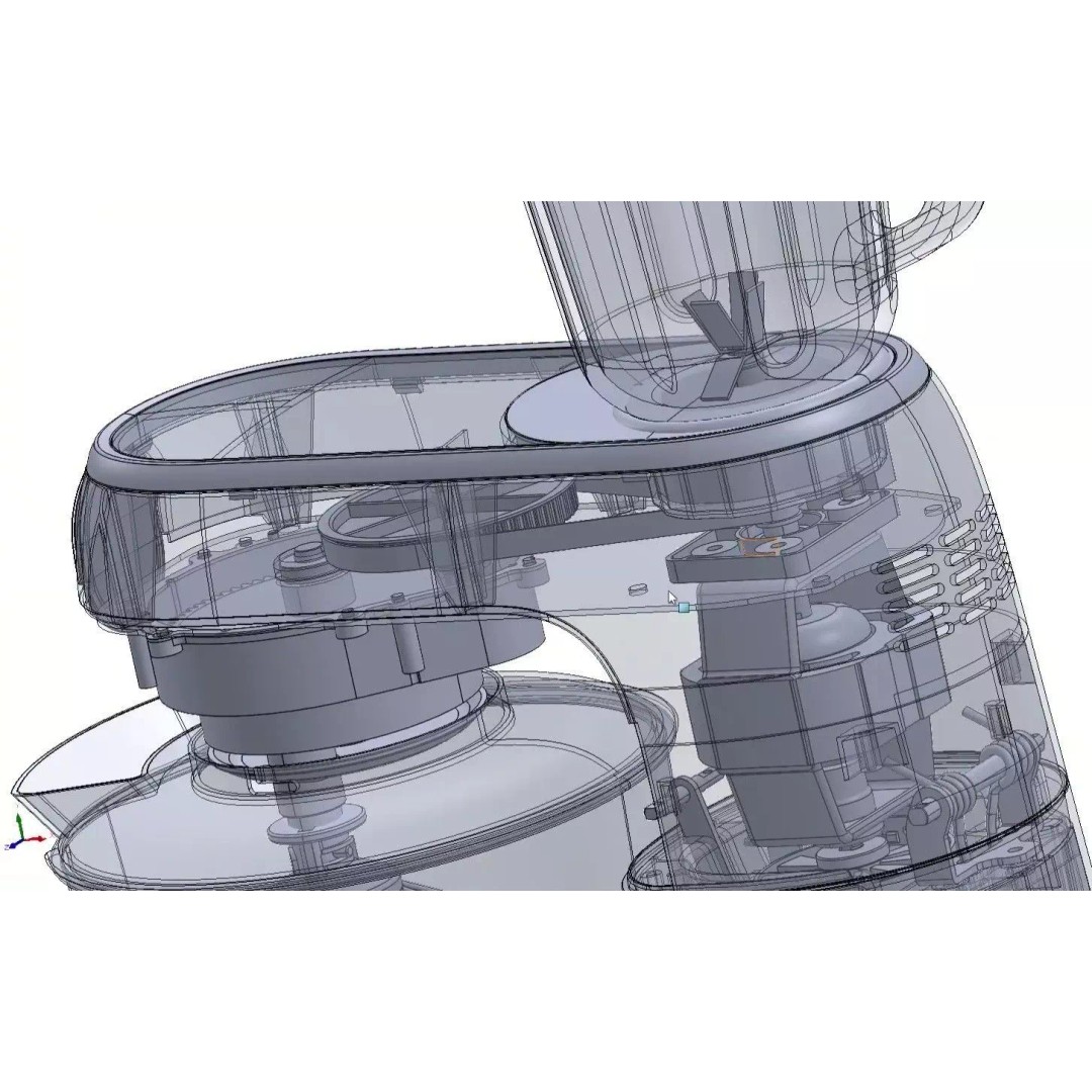 Kitchen Mixer 3D Model – Detailed CAD Appliance with Blender Attachment - View 11