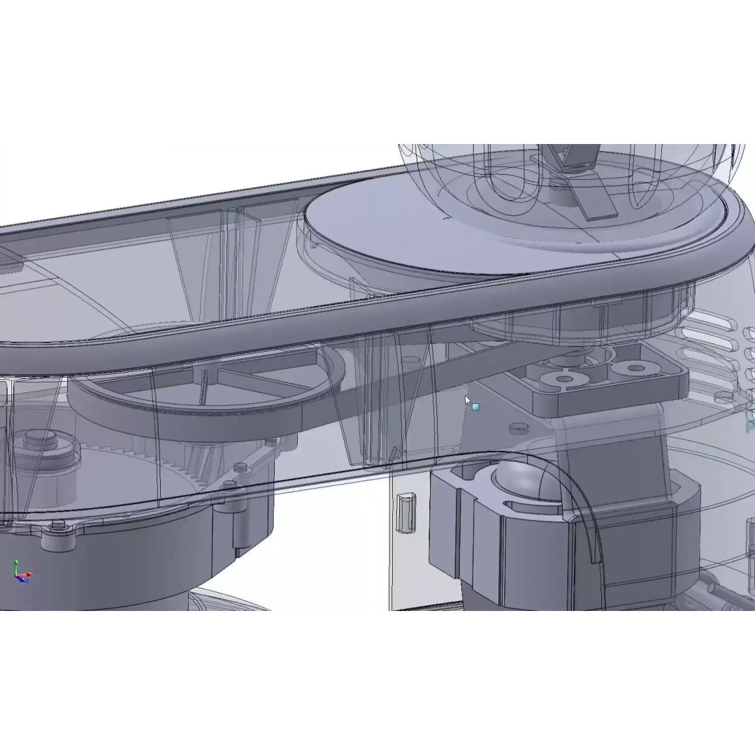 Kitchen Mixer 3D Model – Detailed CAD Appliance with Blender Attachment - View 16