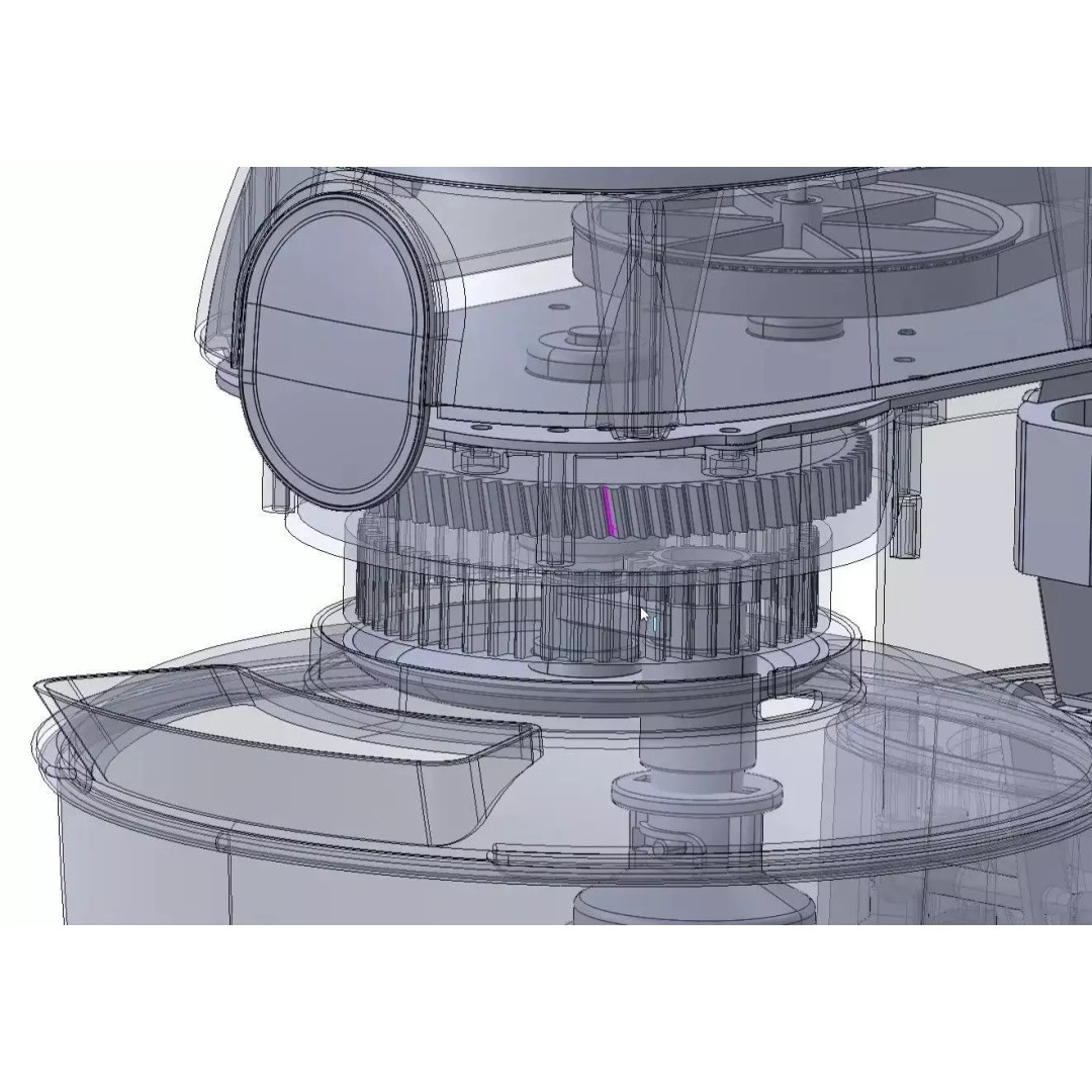 Kitchen Mixer 3D Model – Detailed CAD Appliance with Blender Attachment - View 17