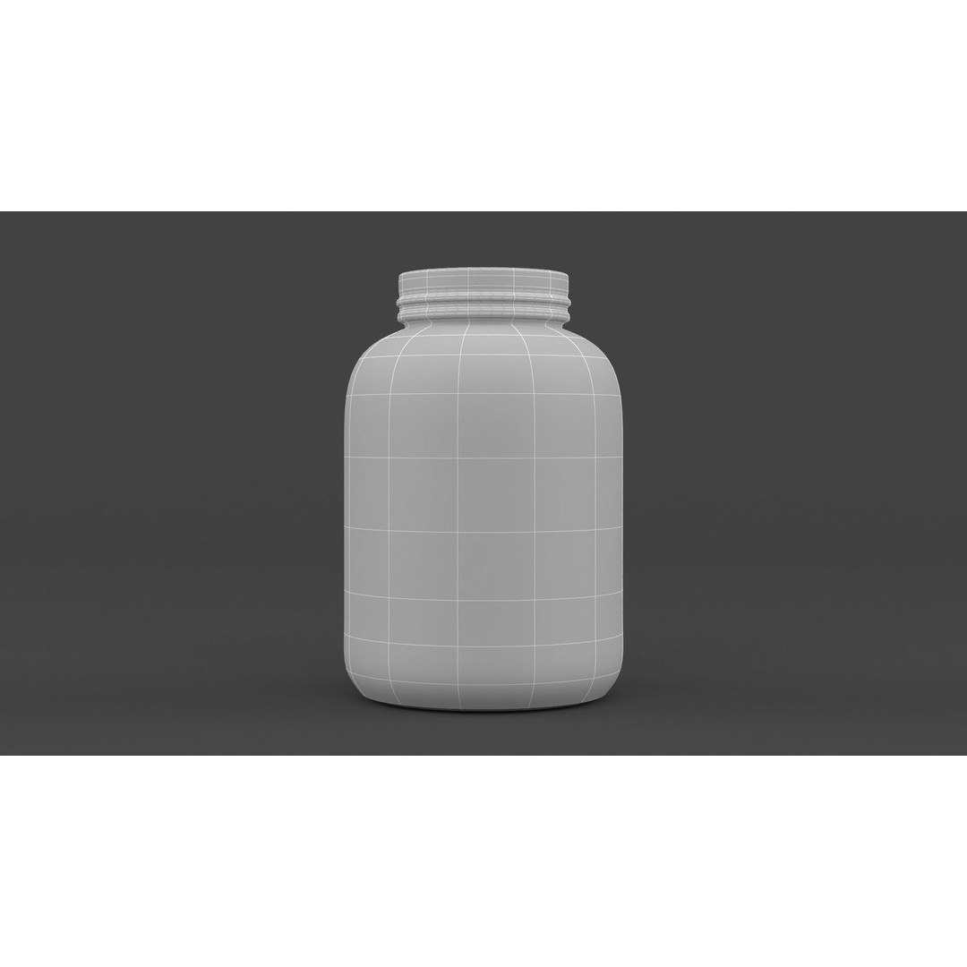 Protein Powder 3D Model – High-Quality PBR Asset, FBX Format