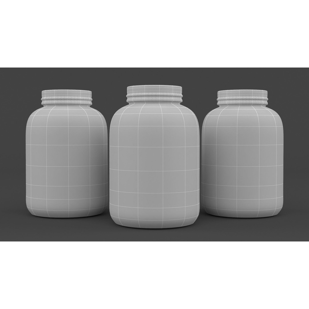 Protein Powder 3D Model – High-Quality PBR Asset, FBX Format - View 7