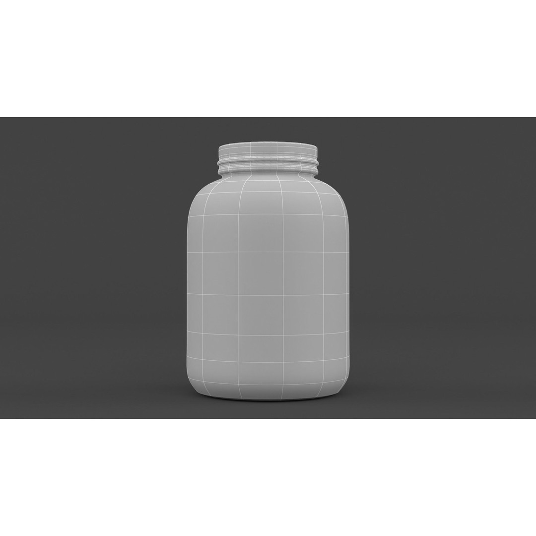 Protein Powder 3D Model – High-Quality PBR Asset, FBX Format - View 8