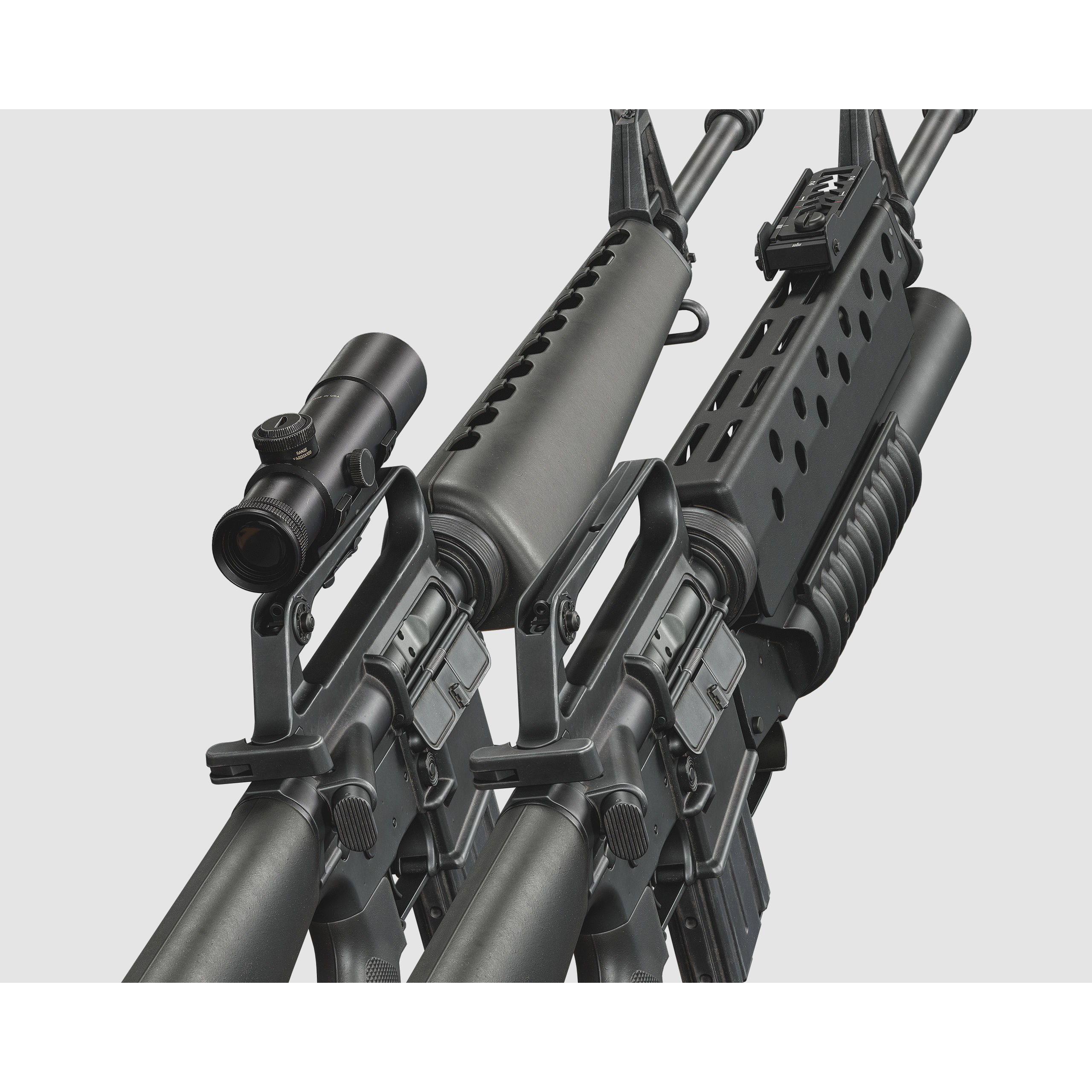 M16 - M203 Grenade Launcher - Low-Poly Game-Ready 3D Model - View 26