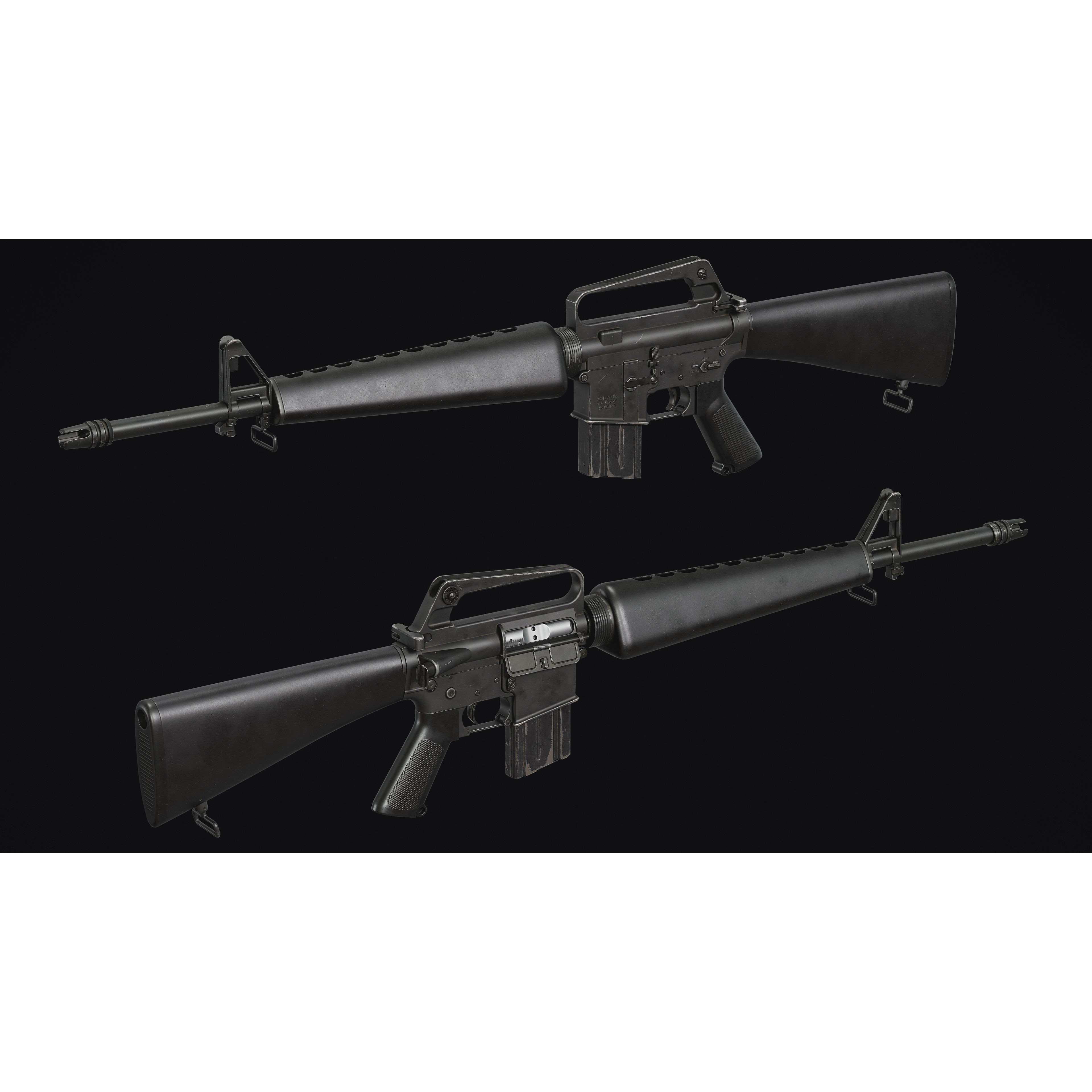 M16 - M203 Grenade Launcher - Low-Poly Game-Ready 3D Model - View 7