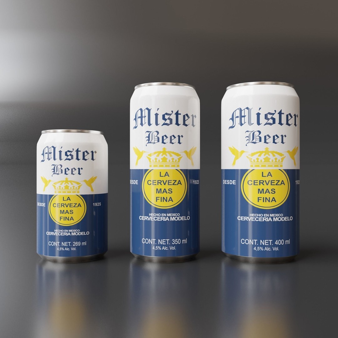 Mister Beer Can 3D Model – PBR Pack, Blender, FBX, OBJ - View 5