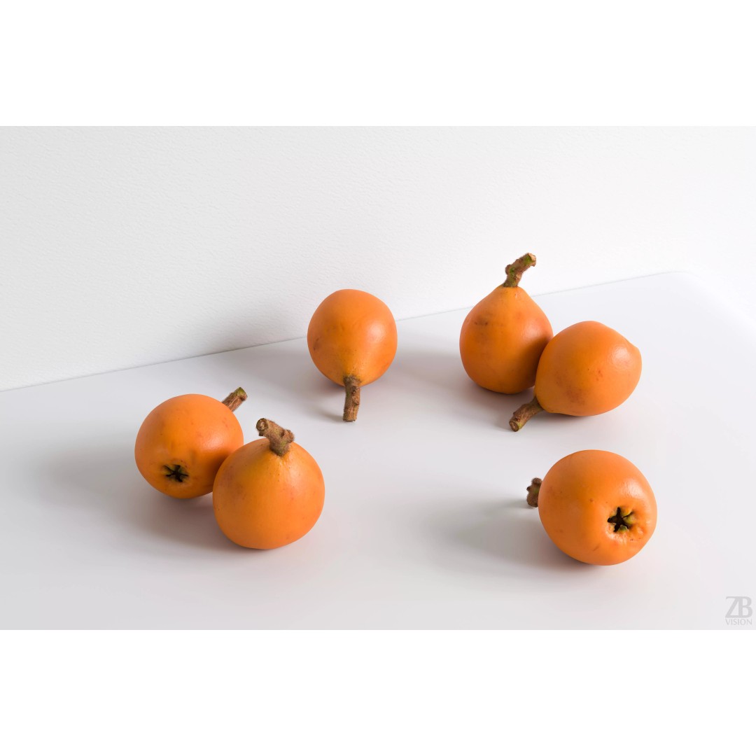 Loquat 3D Model – High Poly Photogrammetry Fruit Asset, FBX, OBJ - View 2