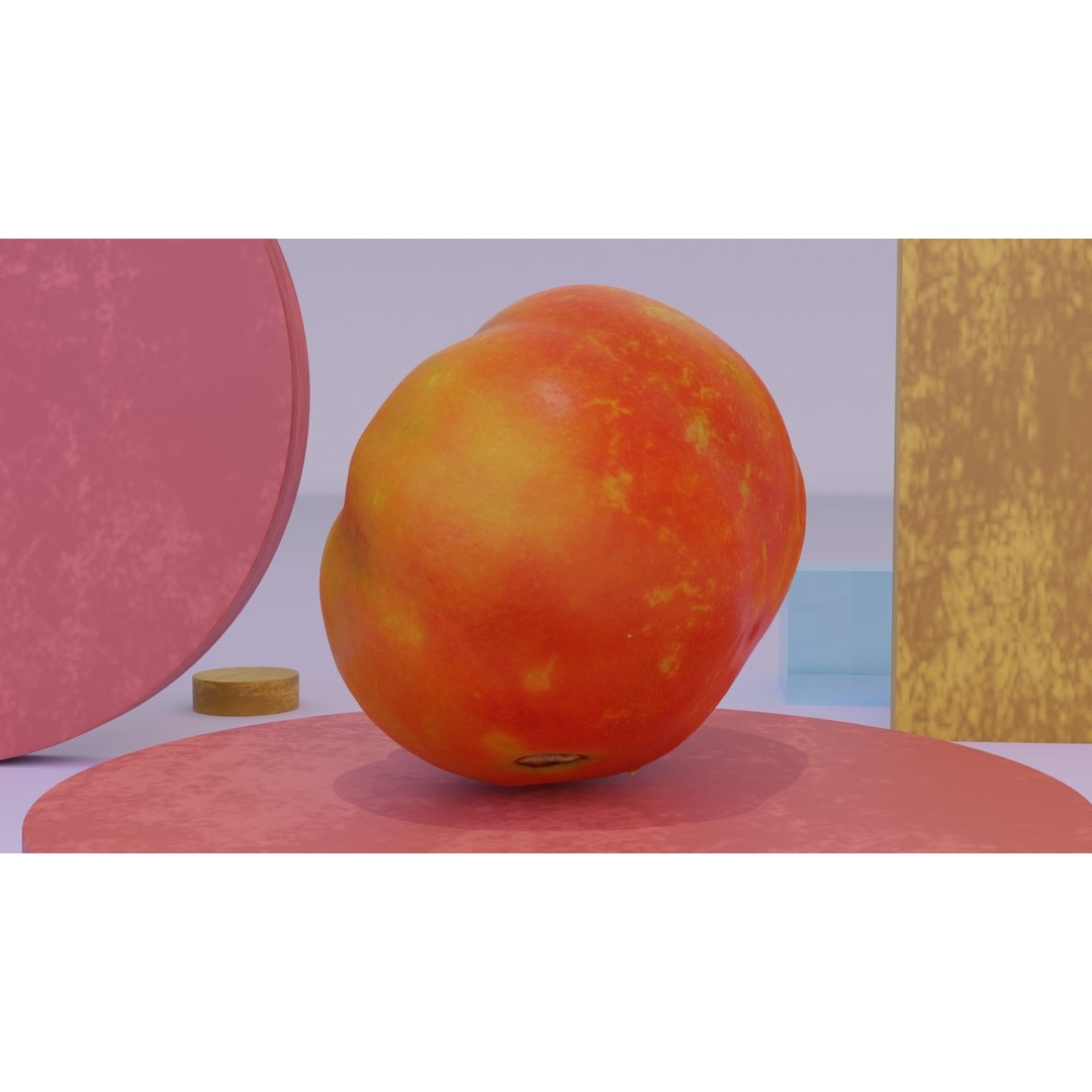 Tomato 3D Model – High Poly Photorealistic Asset for Rendering - View 10