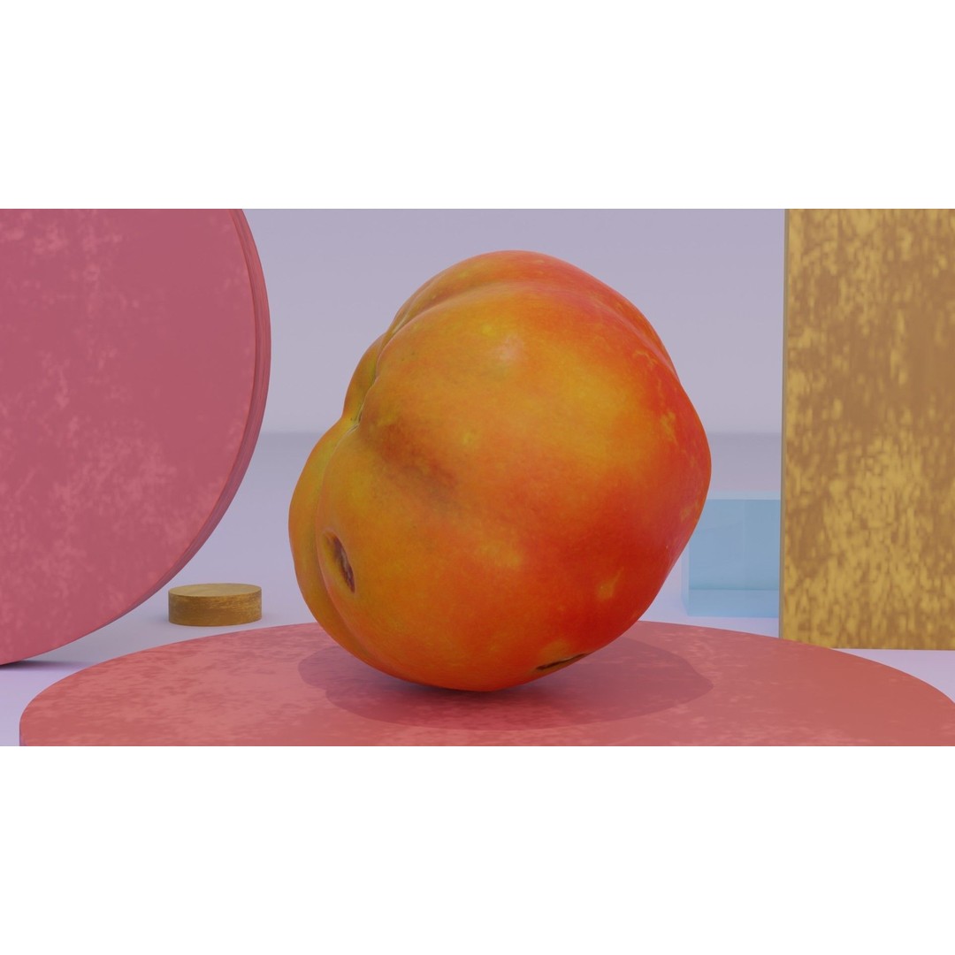 Tomato 3D Model – High Poly Photorealistic Asset for Rendering - View 11